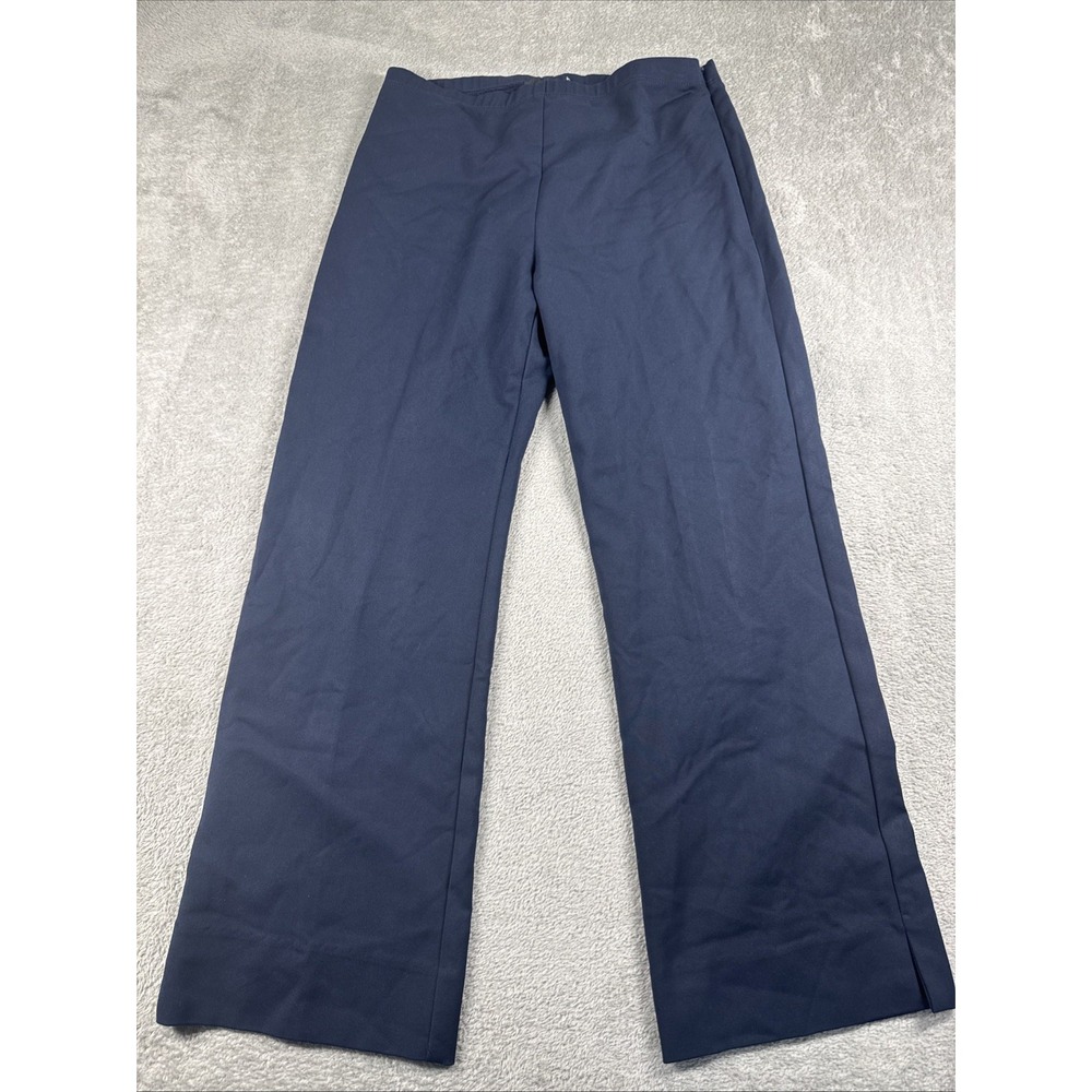 Karen Kane Womens Solid Side Zip Cropped Pants Navy 8‎